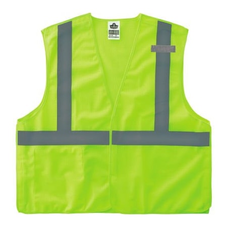 GloWear 8215BA-S Breakaway Mesh Hi-Vis Safety Vest, Class 2, Economy, 5XL, Lime